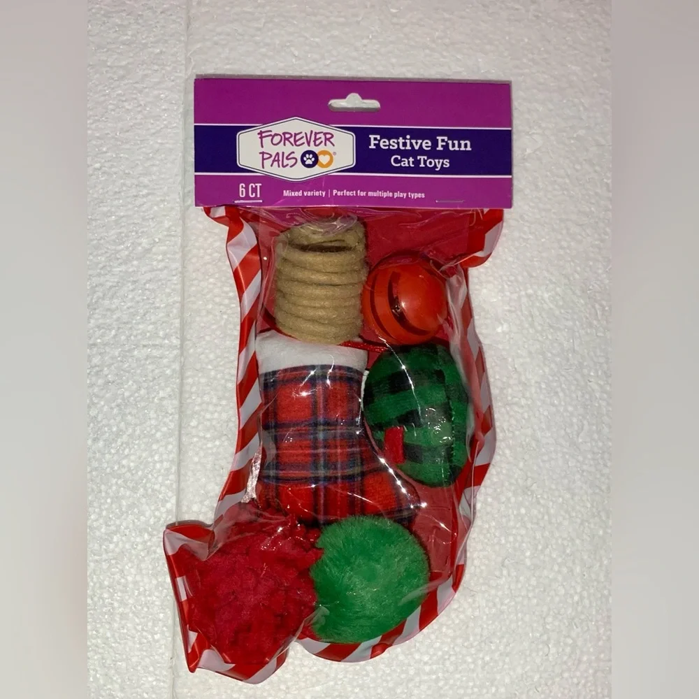 16 pc Forever Pals Festive Cat Toy Set